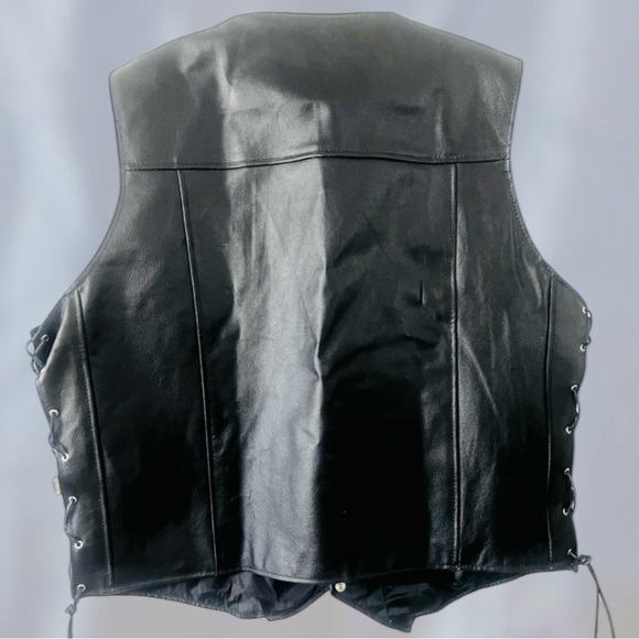 Alpha Cycle Gear Leather Vest - 5XL - Picture 2 of 6